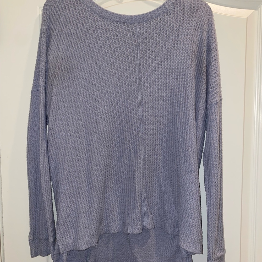 Blue long sleeve oversized shirt